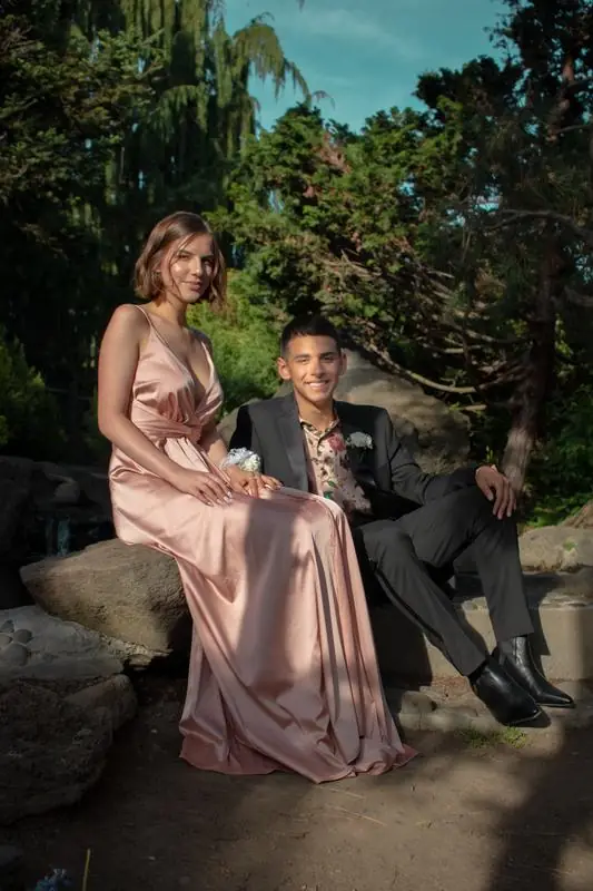 Couple dressed for a formal event