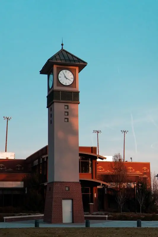 Brick clock tower