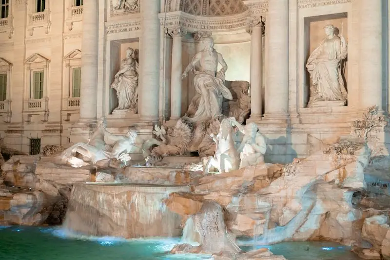 Trevi Fountain at night